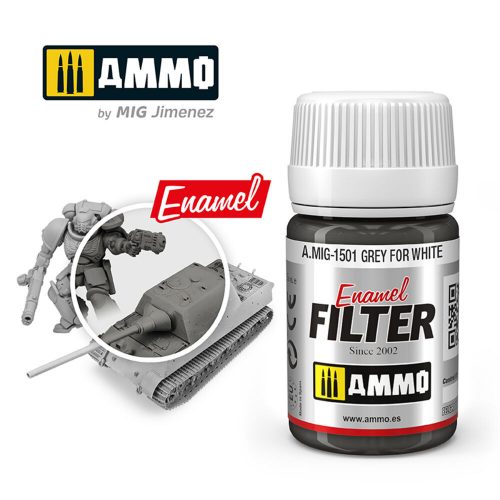 AMMO ENAMEL FILTER Grey for White 35 ml (A.MIG-1501)