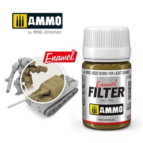 AMMO ENAMEL FILTER Ochre for Light Sand 35 ml (A.MIG-1503)