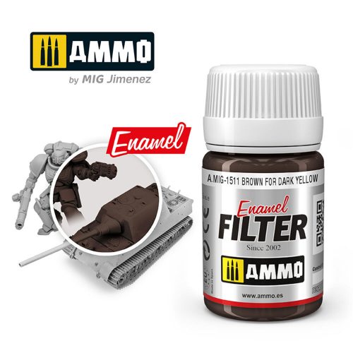 AMMO ENAMEL FILTER Brown for Dark Yellow 35 ml (A.MIG-1511)