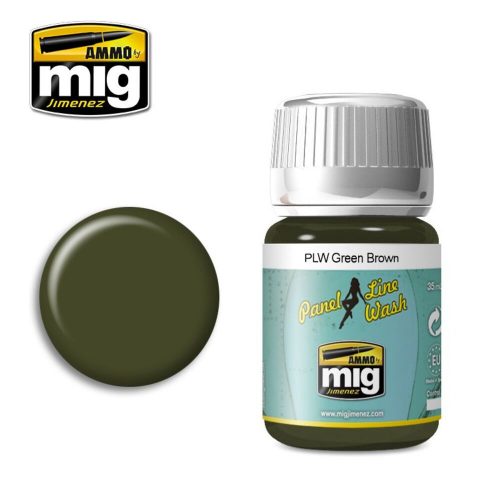 AMMO PANEL LINE WASH Green Brown 35 ml (A.MIG-1612)