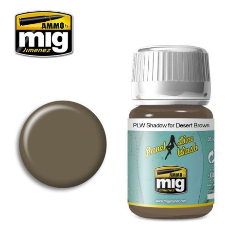 AMMO PANEL LINE WASH Shadow for Desert Brown 35 ml (A.MIG-1621)