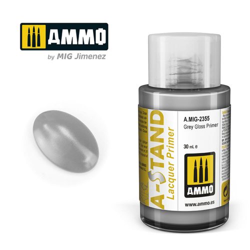 AMMO A-STAND Grey Gloss Primer Paint 30 ml (A.MIG-2355)