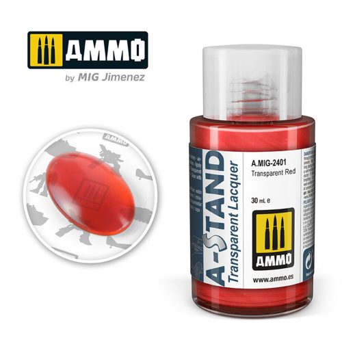 AMMO A-STAND Transparent Red Paint 30 ml (A.MIG-2401)