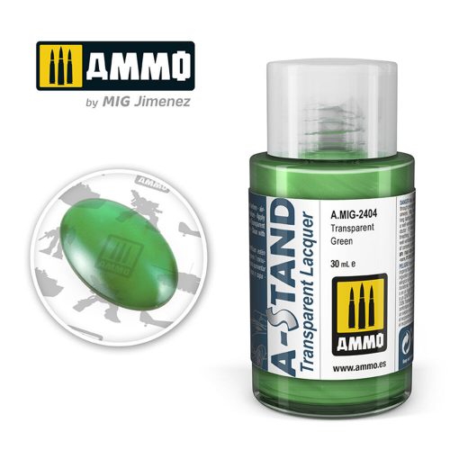 AMMO A-STAND Transparent Green Paint 30 ml (A.MIG-2404)