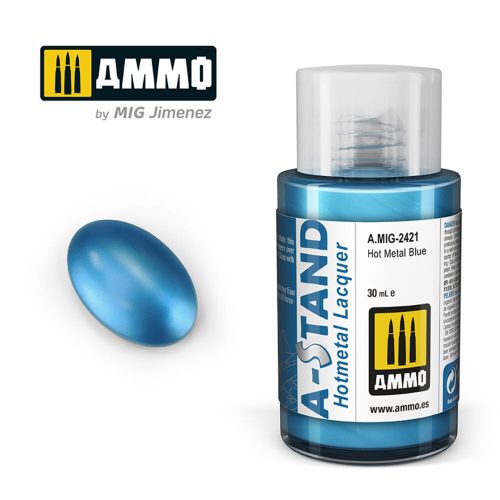 AMMO A-STAND Hot Metal Blue Paint 30 ml (A.MIG-2421)