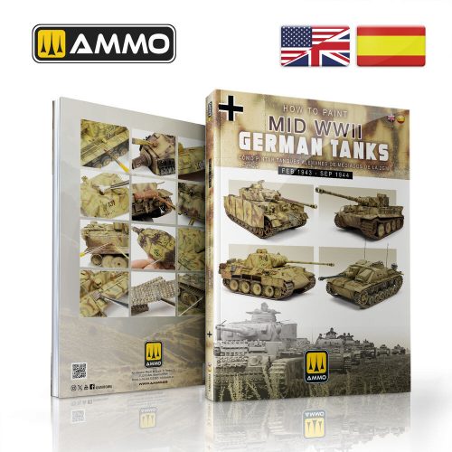 AMMO How to Paint Mid WWII German Tanks (FEB 1943 - SEP 1944) (English, Spanish) (A.MIG-6303)