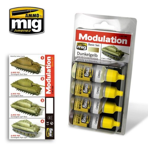 AMMO Dunkelgelb Modulation Set 4 x 17 ml (A.MIG-7000)