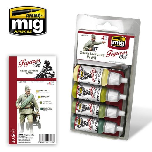 AMMO Soviet uniforms WWII Figures Set 4 x 17 ml (A.MIG-7023)