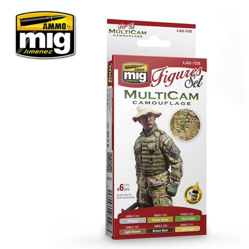 AMMO Multicam Camouflage Figures Set 4 x 17 ml (A.MIG-7028)