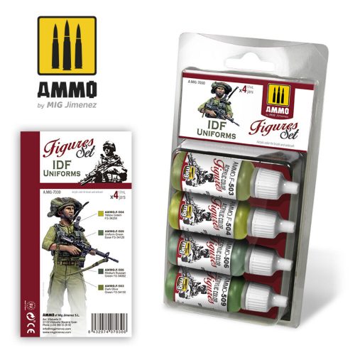 AMMO IDF Uniforms Figures Set 4 x 17 ml (A.MIG-7030)