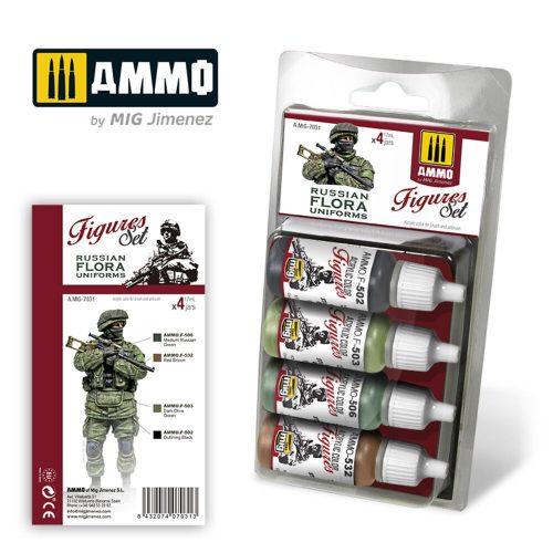 AMMO Russian Flora Uniforms Figures Set 4 x 17 ml (A.MIG-7031)