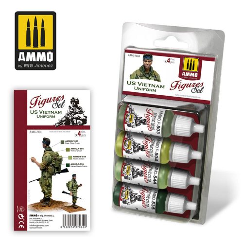 AMMO US Vietnam Uniform Figures Set 4 x 17 ml (A.MIG-7034)