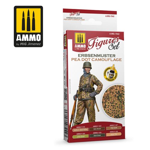 AMMO Erbsenmuster Pea Dot Camouflage Figures Set 4 x 17 ml (A.MIG-7042)