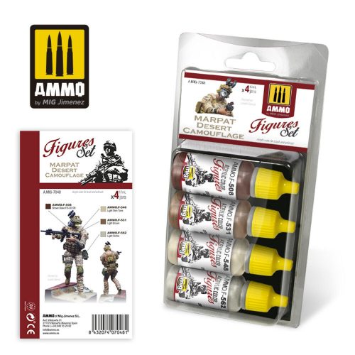 AMMO Marpat Desert Camouflage Figures Set 4 x 17 ml (A.MIG-7048)