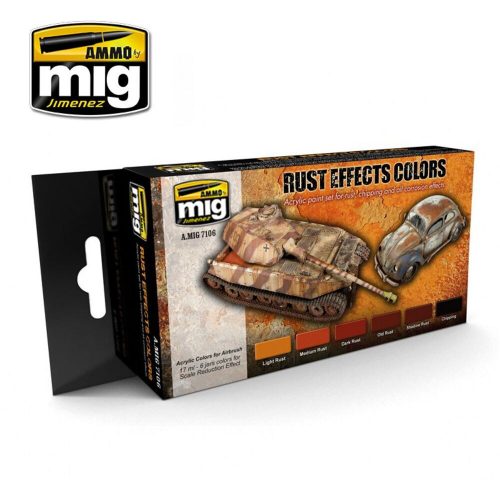 AMMO Rust Effects Colors 6 x 17 ml (A.MIG-7106)