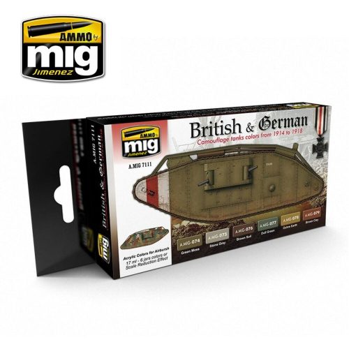 AMMO WWI British & German Colors 6 x 17 ml (A.MIG-7111)