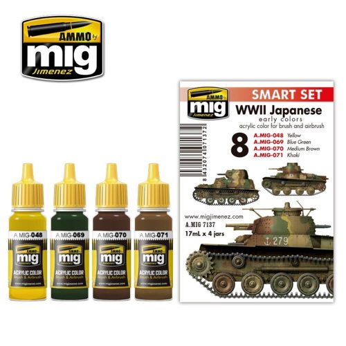 AMMO WWII Japanese Early Colors 6 x 17 ml (A.MIG-7137)