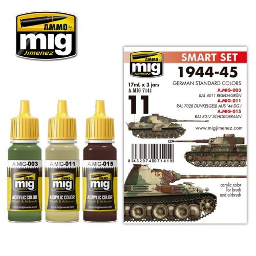 AMMO 1944-45 German Standard Colors 6 x 17 ml (A.MIG-7141)