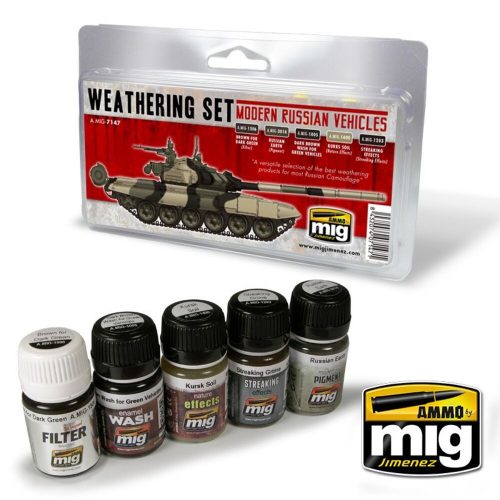 AMMO Modern Russian Vehicles Weathering Set 6 x 17 ml (A.MIG-7147)