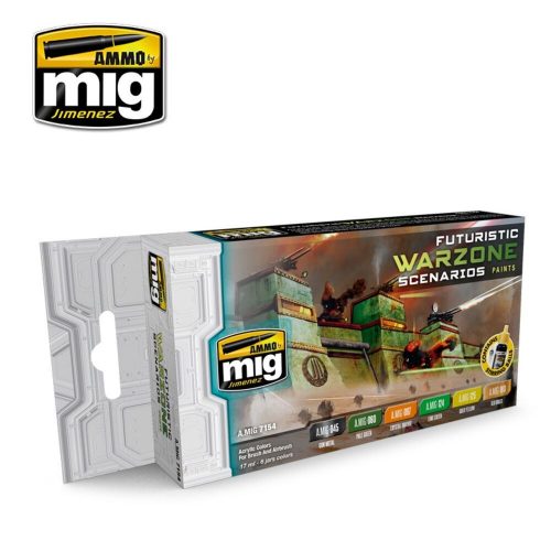 AMMO Futuristic Warzone Scenarios Paints 6 x 17 ml (A.MIG-7154)