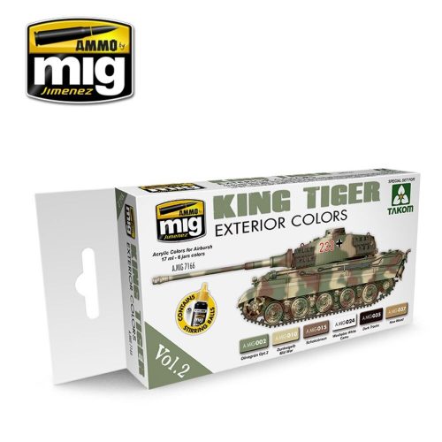 AMMO King Tiger Exterior Colors 6 x 17 ml (Special TAKOM Edition) Vol. 2 6 x 17 ml (A.MIG-7166)