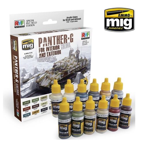 AMMO Panther-G Colors for Interior and Exterior 6 x 17 ml (Special RYEFIELD Edition) 6 x 17 ml (A.MIG-7174)