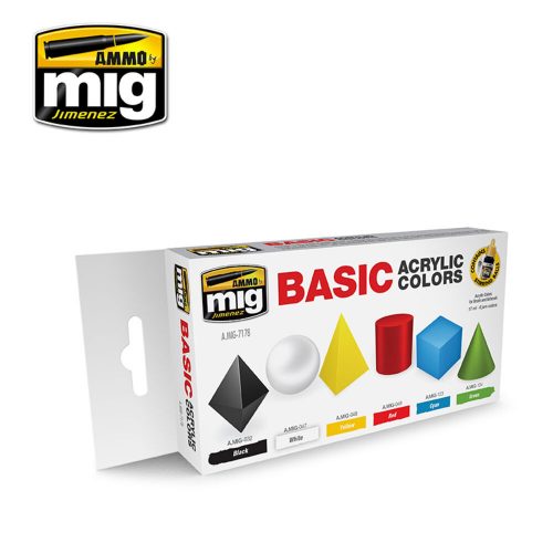 AMMO Basic Acrylic Colors 6 x 17 ml (A.MIG-7178)