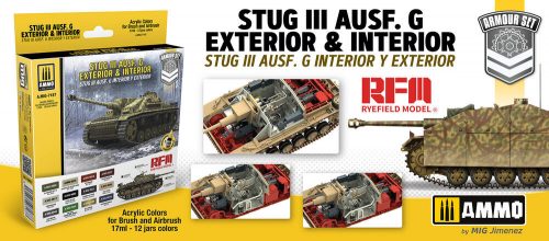 AMMO StuG III Ausf. G Exterior & Interior Set 12 x 17 ml (A.MIG-7187)