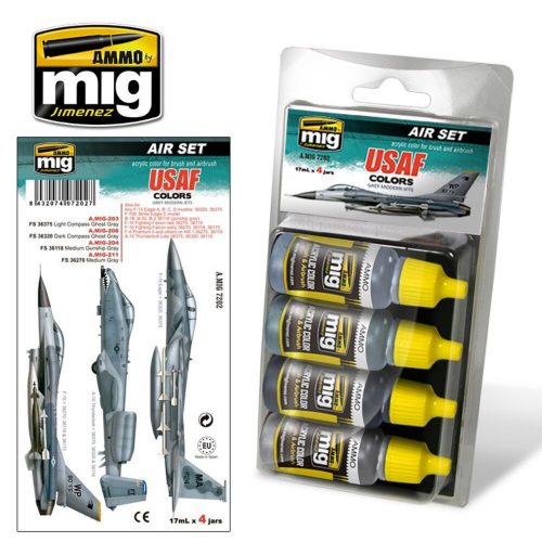 AMMO USAF Colors Grey Modern Jets 4 x 17 ml (A.MIG-7202)