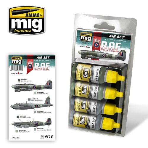 AMMO RAF WWII Late Colors 4 x 17 ml (A.MIG-7214)