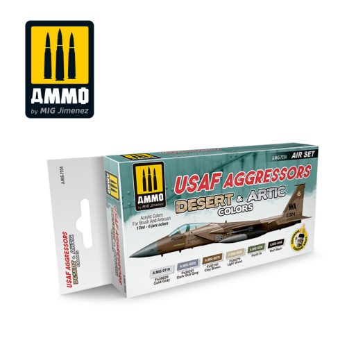 AMMO USAF Aggressors Desert & Artic Colors 4 x 17 ml (A.MIG-7234)