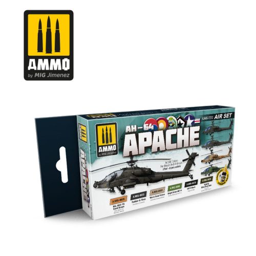 AMMO AH64 Apache Set 4 x 17 ml (A.MIG-7253)