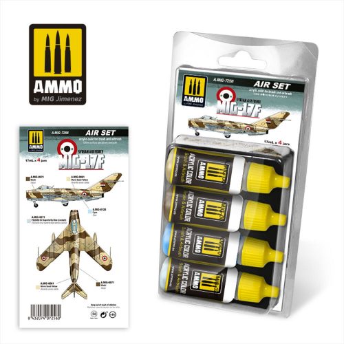 AMMO MIG-17F SyrianAir Force Set 4 x 17 ml (A.MIG-7256)