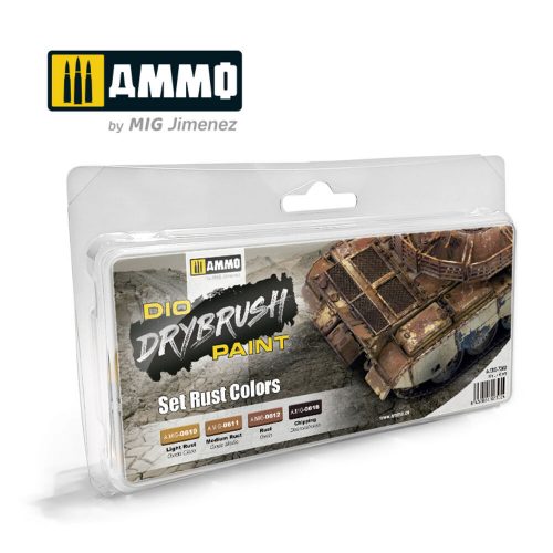 AMMO DRYBRUSH Set Rust Colors 4 x 17 ml (A.MIG-7302)