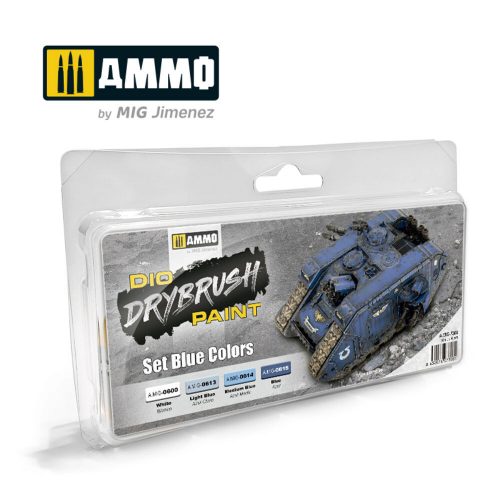 AMMO DRYBRUSH Set Blue Colors 4 x 17 ml (A.MIG-7303)