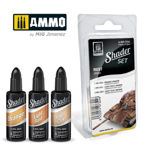 AMMO SHADER Set Rust 4 x 17 ml (A.MIG-7324)