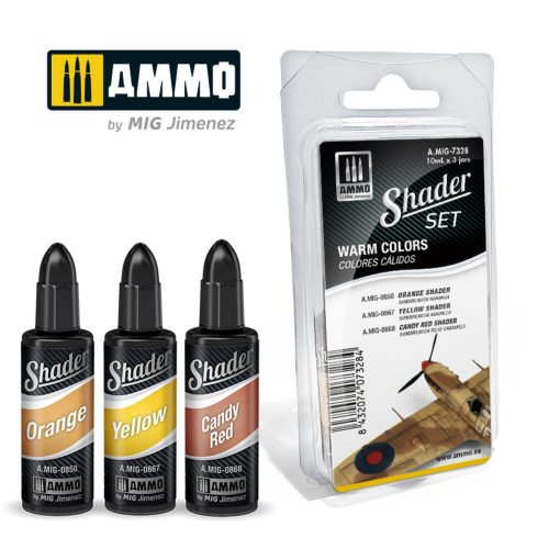 AMMO SHADER Set Warm Colors 4 x 17 ml (A.MIG-7328)