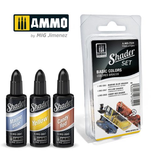 AMMO SHADER Set Basic Colors 4 x 17 ml (A.MIG-7329)