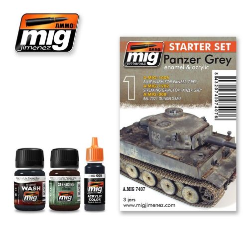 AMMO Panzer Grey Starter Set 4 x 17 ml (A.MIG-7407)