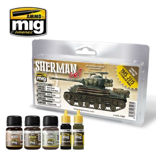 AMMO Fury Sherman Set 4 x 17 ml (A.MIG-7427)