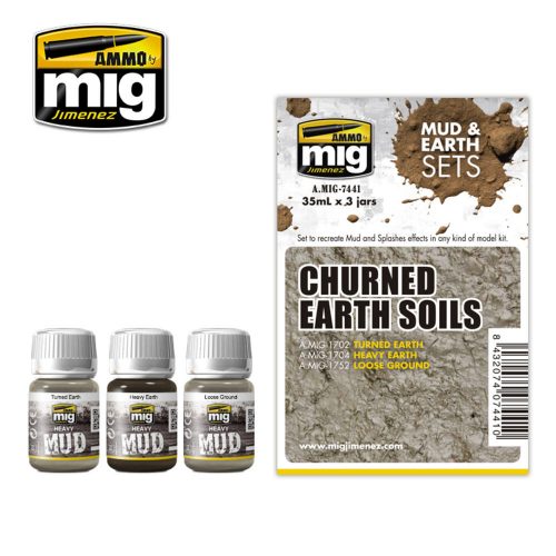 AMMO Churned Earth Soils 4 x 17 ml (A.MIG-7441)