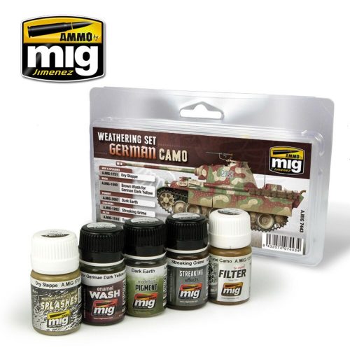 AMMO German Camo Weathering Set 4 x 17 ml (A.MIG-7443)