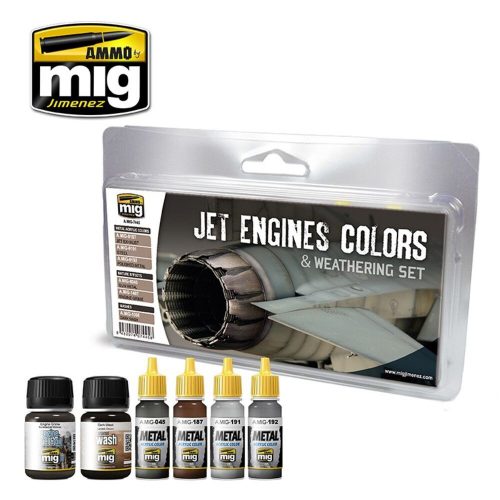 AMMO Jet Engines Colors & Weathering Set 4 x 17 ml (A.MIG-7445)