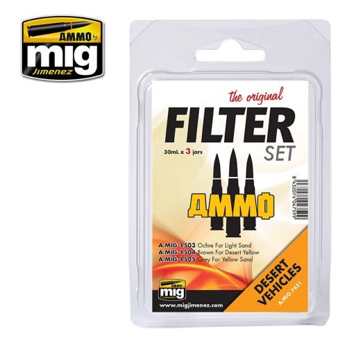 AMMO FILTER SET Desert Vehicles 4 x 17 ml (A.MIG-7451)