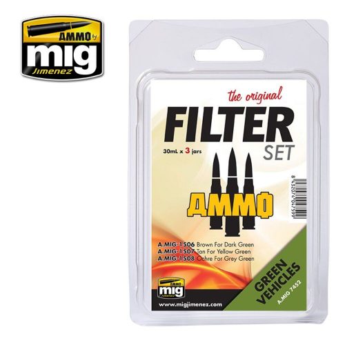 AMMO FILTER SET Green Vehicles 4 x 17 ml (A.MIG-7452)