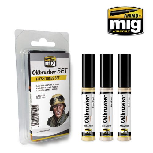 AMMO Flesh Tones OILBRUSHER SET (A.MIG-7500)