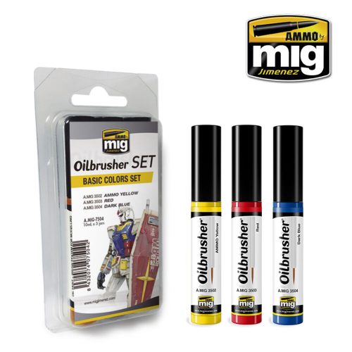 AMMO Basic Colors OILBRUSHER SET (A.MIG-7504)