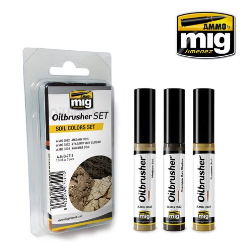 AMMO Soil Colors OILBRUSHER SET (A.MIG-7511)