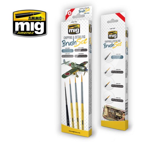 AMMO Chipping and Detailing Brush Set (A.MIG-7603)