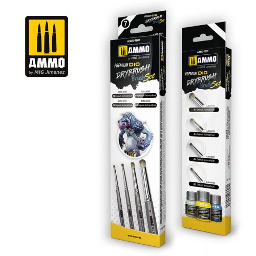 AMMO Premium Dio Drybrush Set (A.MIG-7607)